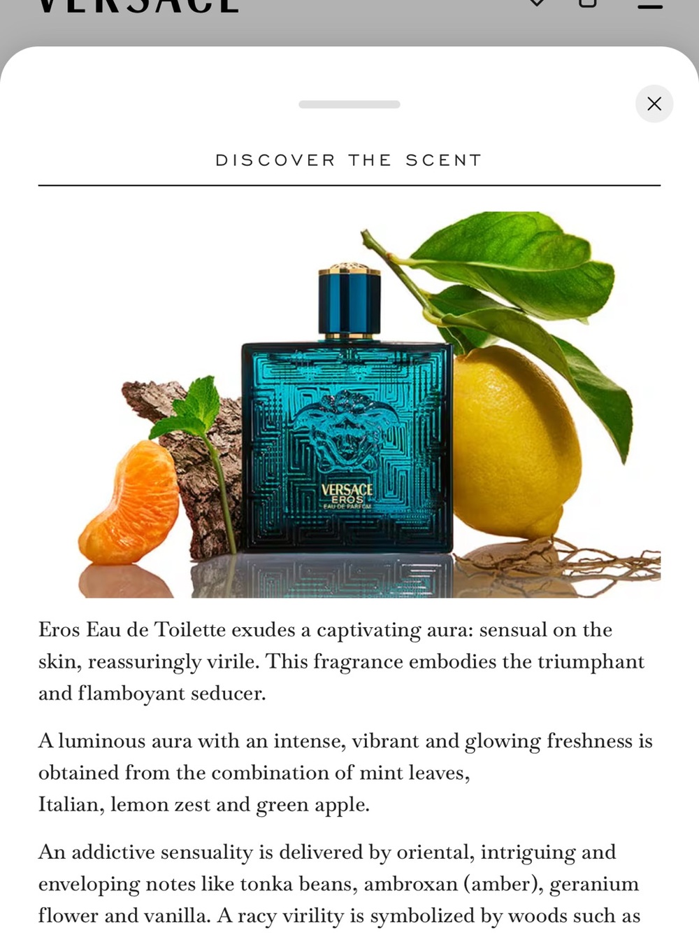 Versace Eros Cologne 100ml - Picture 6 of 7